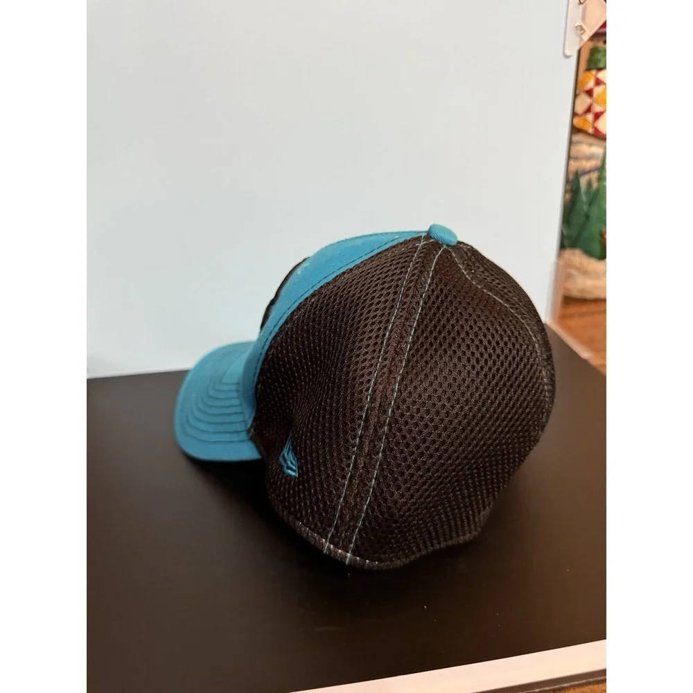 Carolina Panthers Hat Fitted Mens Small Medium Blue Black New Era Football Cap